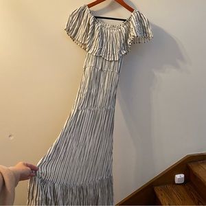 Billabong Off the Shoulder Stripe Dress
